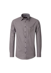 CASAMODA - Herren Freizeithemd Print Casual Fit - Blau