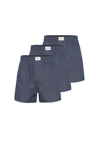 Lakeford & Sons - Boxer American Boxershorts Herren 3-Pack in klassischen Designs - dunkelblau
