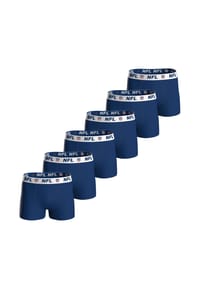 NFL - Herren Boxershorts, 6er Pack - NFL Shield 6Pack Boxers, Baumwoll-Stretch, Logobund - Blau/Grau/Schwarz