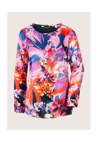 MADELEINE - Seidenbluse mit Floral-Druck - pink / multicolor