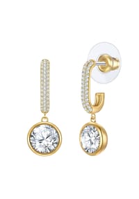 YOKOAMii - Damen Ohrringe aus Messing in Gelbgold mit Zirkonia - gelbgold