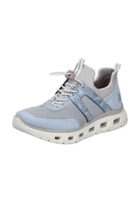 rieker - Lederimitat Sneaker - Grau