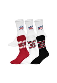 NFL - Unisex Socken, 6er Pack - NFL Teams, 6Pack Crew Socks, Football, Logo, Baumwollmischung - Atlanta Falcons/Mix