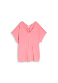 TOM TAILOR plus - Shirt, V-Ausschnitt, für Damen - 40506 SOFT FUCHSI