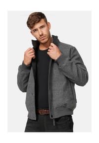 INDICODE - Winterjacke Bob - Mini Herringbone Black