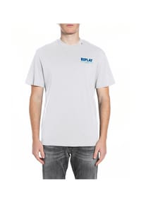 REPLAY - T-Shirt, Baumwolle, für Herren - 011 NATURAL WHITE