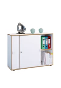 VCM. - Büroschrank mit 2 Fächern | moderner Aktenschrank mit Schiebetüren | Maße ca. H. 74 x B. 100 x T. 37 cm– Salia 2-Fach - Anthrazit