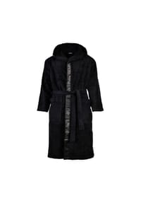 EMPORIO ARMANI - Herren Bademantel - SPONGE, Bathrobe, Logo, Frottier, Cotton - Schwarz