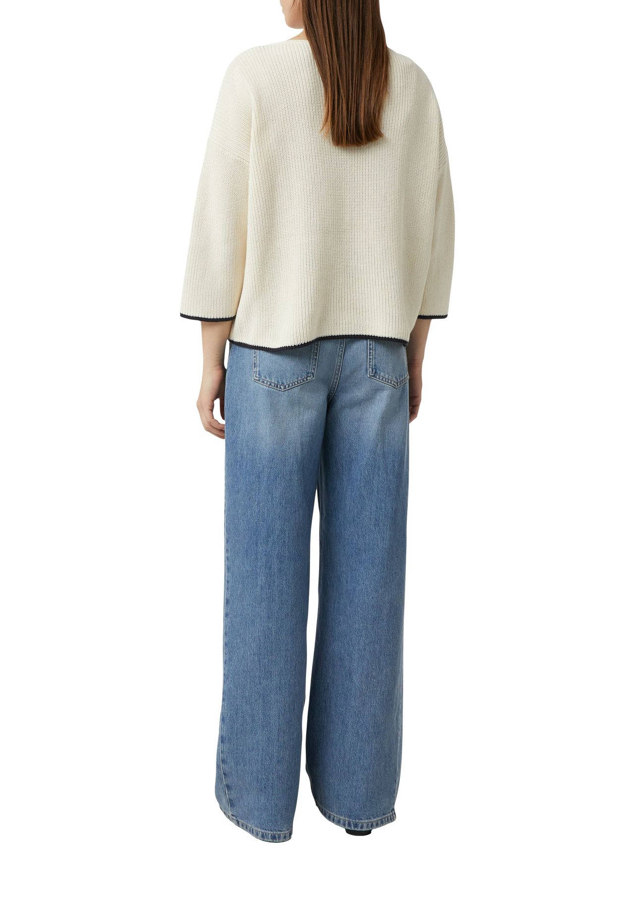 Comma, Strickpullover, üBerschnittene Schultern, FüR Damen, Beige, 38