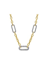 VANDENBERG - Damen Collier, 585er Gold mit Weißgold, 120 Diamanten zus. ca. 0,90 Karat - Gelbgold/Weißgold
