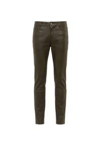 RICANO - Damen Lederhose PND (Stretch), 5 Pocket Optik aus Stretch Leder - Camel
