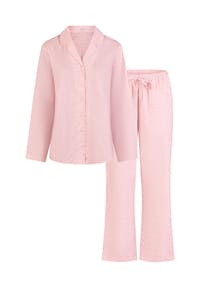 seidensticker - Pyjama Classic Web - Rosa
