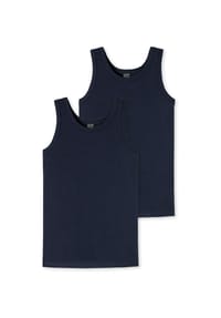 SCHIESSER - Unterhemd / Tanktop 2er Pack Teens Boys 95/5 Organic Cotton - 000 SCHWARZ