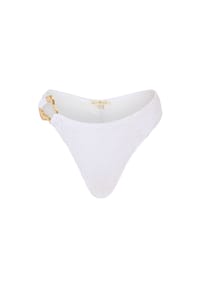 MODA MINX - Bikinihose SCRUNCH mit tollem Schmuckelement - White