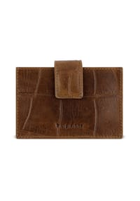 bugatti Nevio - Nevio Kreditkartenetui RFID Schutz Leder 11 cm - cognac