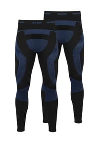 normani® - 2 x Thermounterhose Lange Skiunterwäsche für Herren - Blau