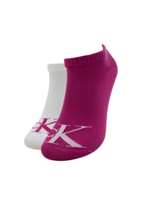 Calvin Klein - Füßlinge, dehnbar, 2 Paar, für Damen - 001  BLACK