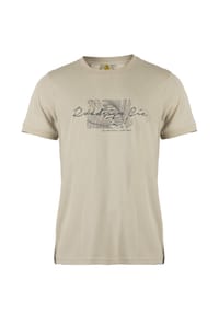 ROADSIGN® australia - Herren T-Shirt Dusty mit dezentem Logoprint aus angenehmer Baumwolle, vielseitig kombinierbar für Alltag und Freizeit - beige