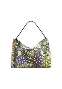 Gabs - Fiona Fiona Schultertasche Leder 36 cm - green flower embroidery