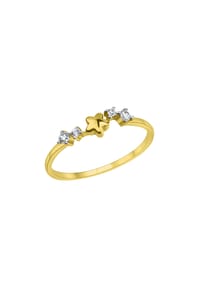 fascination by Ellen K. - Ring 375/- Gold 4 Zirkonia - mehrfarbig