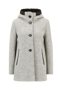 GIL BRET - Wolljacke mit Kapuze - Light Grey Melange