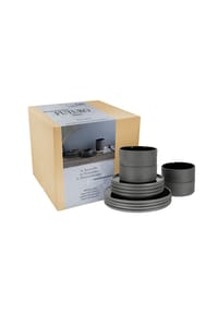 CreaTable Futuro Black, Tellerset 12-tlg - futuro - Black