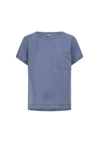 camel active - Kurzarm T-Shirt mit Brusttasche - Ozeanblau