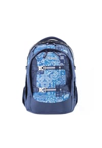 2be® Schulrucksack - Schulrucksack mit reflektierenden Elementen - blau