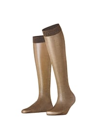 FALKE - Kniestrümpfe, Rippbund, für Damen - 3103 BL./SILVER