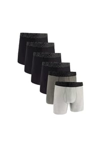UNDER ARMOUR - Herren Boxershorts, 6er Pack - Performance Tech Boxer Briefs, Stretch, einfarbig - Blau/Grau
