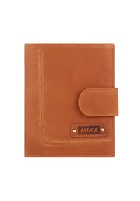 Mika - Geldbörse Leder 10 cm - cognac