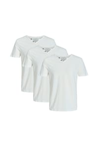 JACK & JONES - T-Shirt 3er Pack Split - Blau / beige / grün