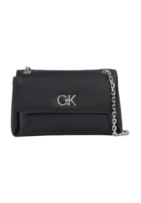Calvin Klein - RE-LOCK Umhängetasche, Kunstleder, Twist-Lock, für Damen - BEH CK BLACK