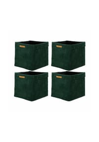 Lycce - Faltbare Aufbewahrungsbox, 4er Set - Cord, passend für Kallax Regal, abnehmbarer Bezug, robust, formstabil - Altrosa