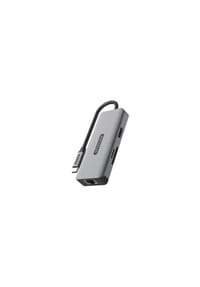 COFI - Sitecom 6-in-1-USB-C-LAN-Multiport-Adapter - Grau  9 × 3,5 × 1,5 cm