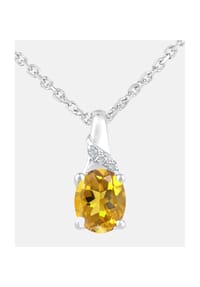 Diamant L'eternel - Kette mit Anhänger, mit Diamant, 375 Weißgold - white gold
