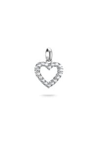 Thomas Sabo - Charm-Anhänger Herz mit weißen Steinen Connect - silberfarben
