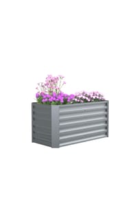 VCM. - Metall Hochbeet rechteckig | stehender Pflanzkasten | Gartenbeet für Garten Terasse | Pflanzbeet H. 60 x B. 120 x. T. 60 cm | Galdo L - Schwarz