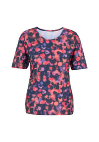 JOY sportswear - T-Shirt DONJA - hibiscus red print