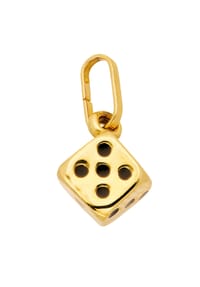 Adelia's - Damen Gold Schmuck 333 Gold Anhänger Würfel - gold