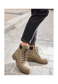 heine - Schnürstiefelette - khaki