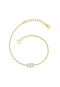 GLANZSTÜCKE MÜNCHEN - Damen Armband aus 925/- Sterling Silber in Gelbgold mit Zirkonia - gelbgold