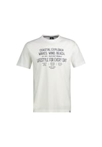 LERROS - Sportliches T-Shirt aus Baumwolle mit coolem Slogan-Print - BAY GREEN