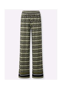 heine - Druckhose - oliv-schwarz-bedruckt