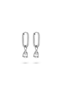 s.Oliver - Creolen - aus Edelstahl mit Stein-Details - gold