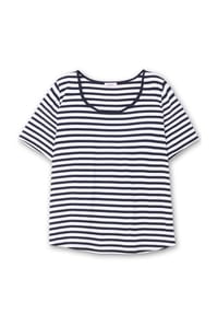 sheego - Streifenshirt - marine-weiß