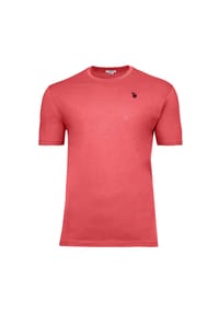 U.S. POLO ASSN. - Herren T-Shirt - Rundhals, Logo-Stickerei, Baumwolle - Beige