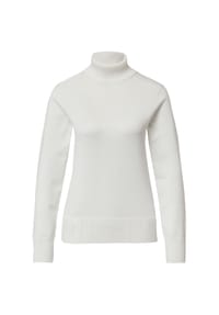 s.Oliver BLACK LABEL - Rollkragenpullover, Rippbündchen, für Damen - 0200  WHITE
