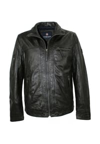 redpoint - Herren Lederjacke Neuseeländisches Lammnappa schwarz - schwarz