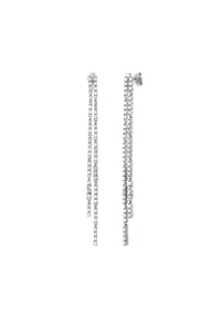 MICHAEL KORS PREMIUM - Michael Kors Hängeohrringe für Damen rhodiniertes Sterlingsilber mit Pavé, MKC1813040 - Silber